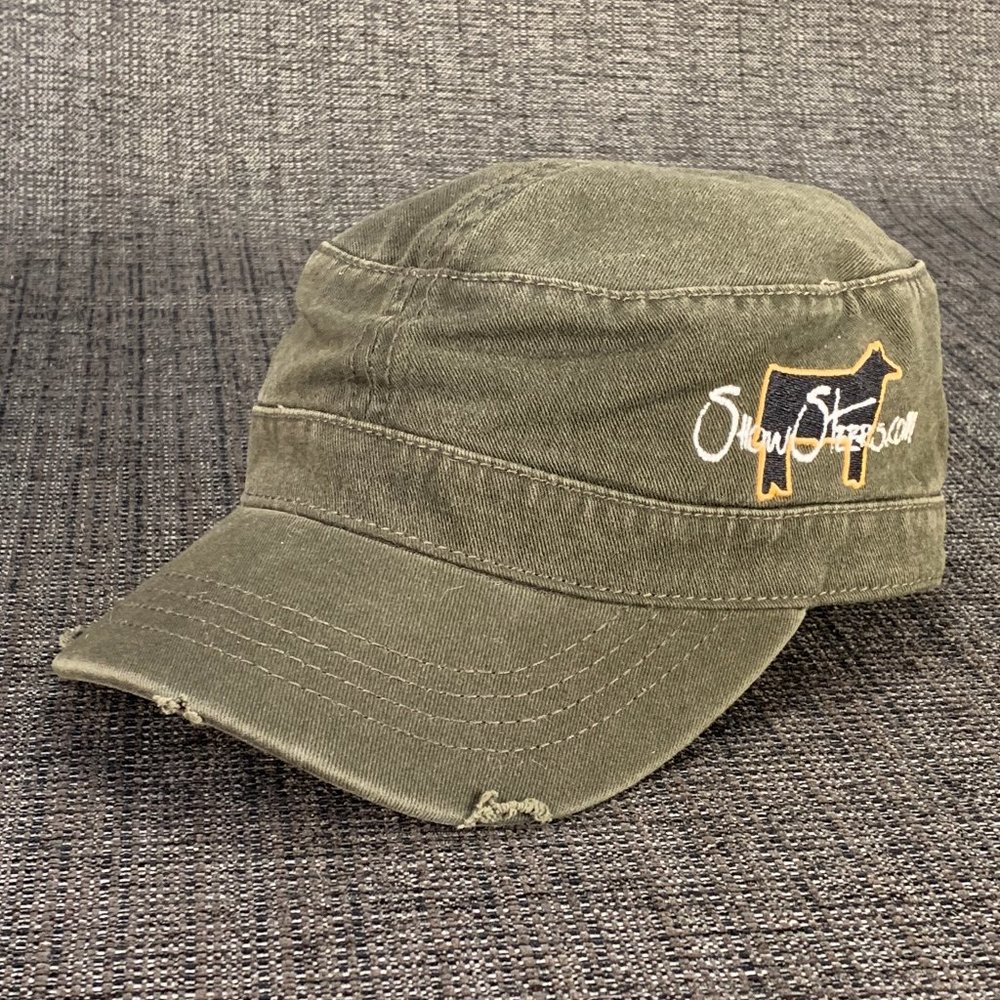 Military Style ShowSteers.com Womens Hat - cap livestock show showing army green